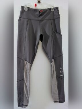 Nike Grey Performance Leggings with Side Pocket